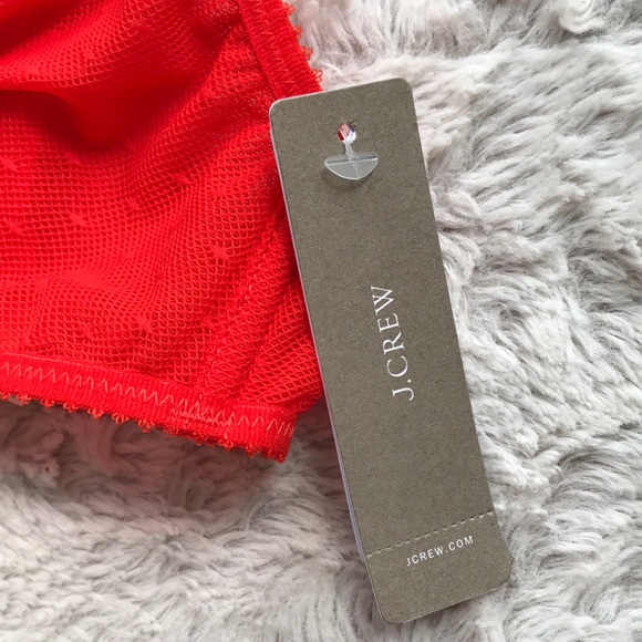 NWT J. Crew scarlet red laced bra - Picture 4 of 7